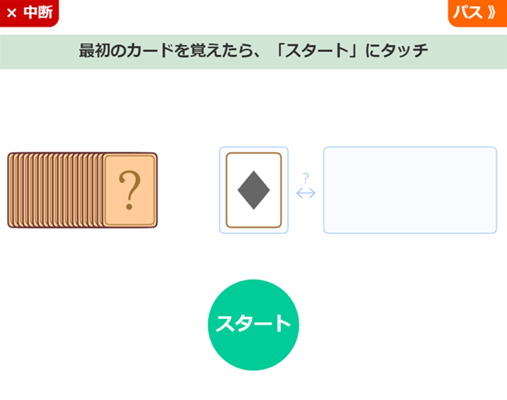 カードの画面